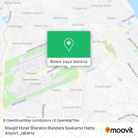 Peta Masjid Hotel Sheraton Bandara Soekarno Hatta Airport