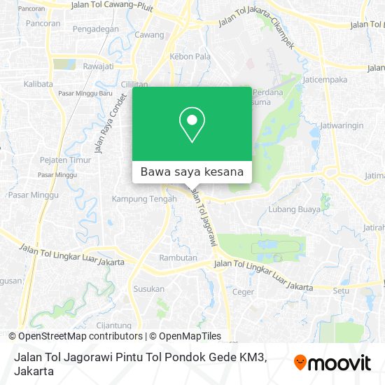 Peta Jalan Tol Jagorawi Pintu Tol Pondok Gede KM3