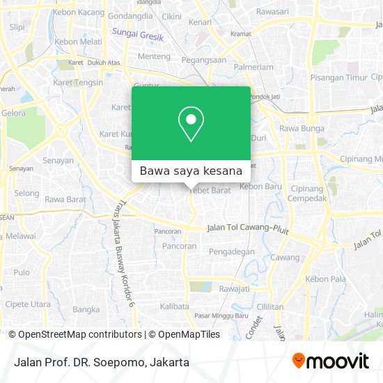 Peta Jalan Prof. DR. Soepomo