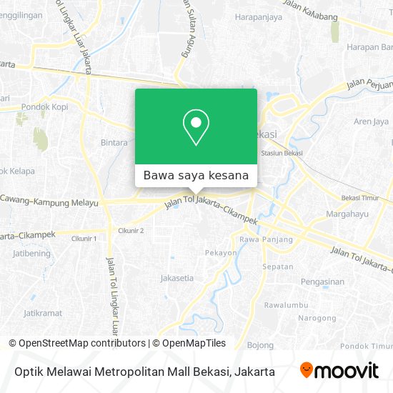 Peta Optik Melawai Metropolitan Mall Bekasi