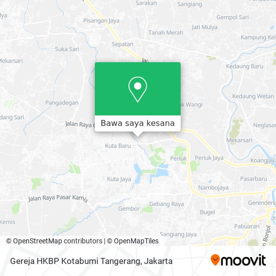 Peta Gereja HKBP Kotabumi Tangerang