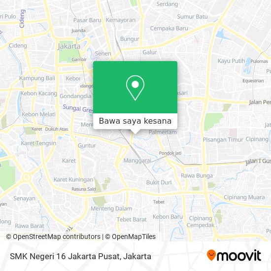 Peta SMK Negeri 16 Jakarta Pusat