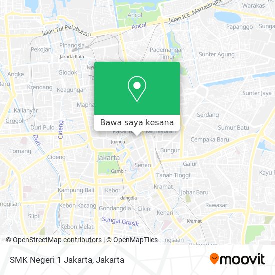 Peta SMK Negeri 1 Jakarta