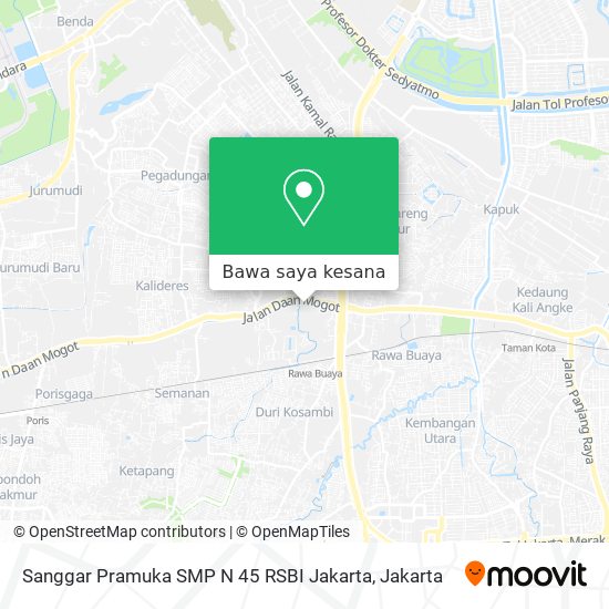 Peta Sanggar Pramuka SMP N 45 RSBI Jakarta