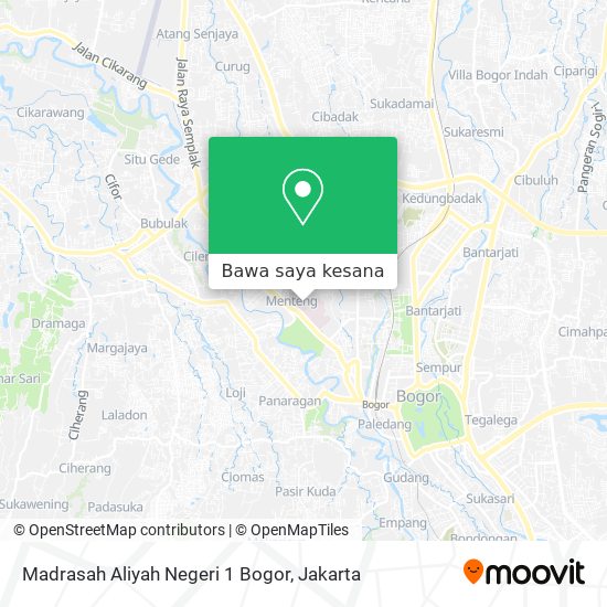 Peta Madrasah Aliyah Negeri 1 Bogor