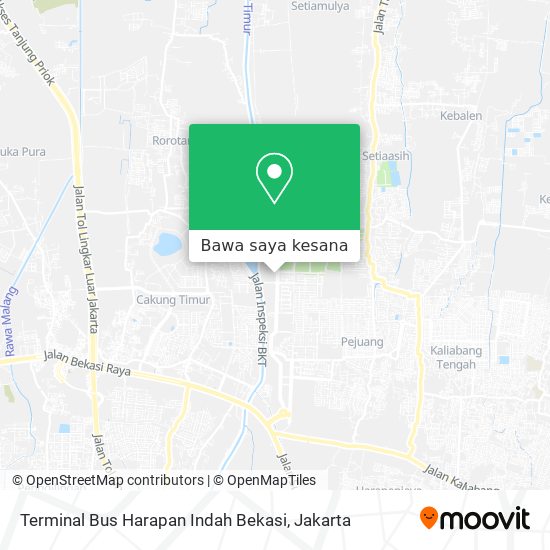 Peta Terminal Bus Harapan Indah Bekasi