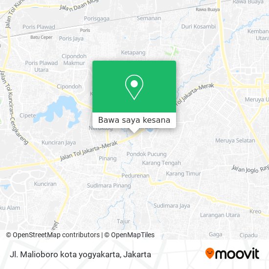 Peta Jl. Malioboro kota yogyakarta