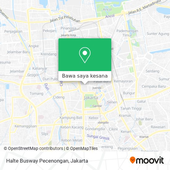 Peta Halte Busway Pecenongan