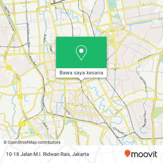 Peta 10-18 Jalan M.I. Ridwan Rais