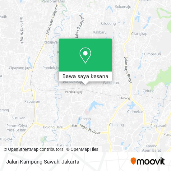 Peta Jalan Kampung Sawah