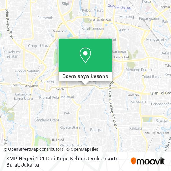 Peta SMP Negeri 191 Duri Kepa Kebon Jeruk Jakarta Barat