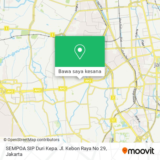 Peta SEMPOA SIP Duri Kepa. Jl. Kebon Raya No 29