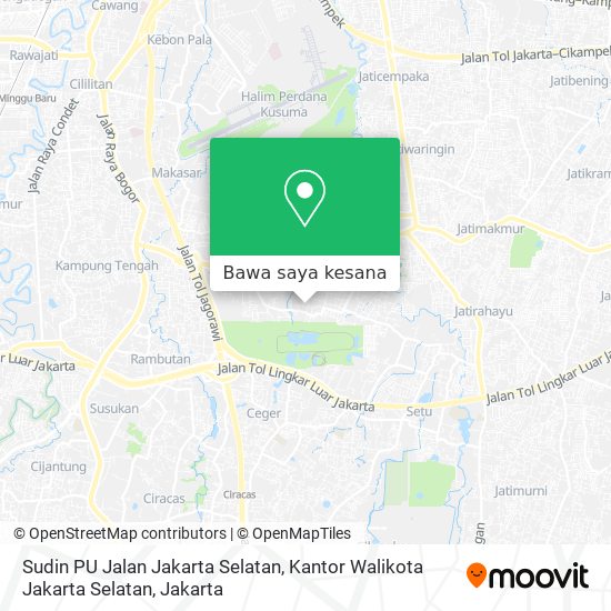 Peta Sudin PU Jalan Jakarta Selatan, Kantor Walikota Jakarta Selatan