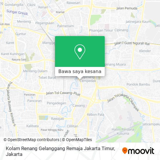 Peta Kolam Renang Gelanggang Remaja Jakarta Timur