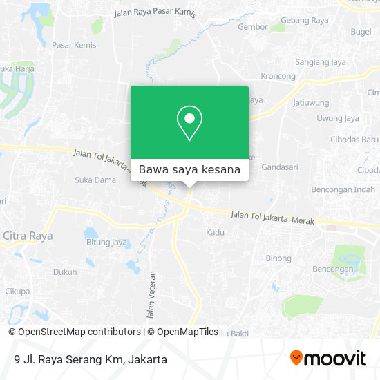 Peta 9 Jl. Raya Serang Km
