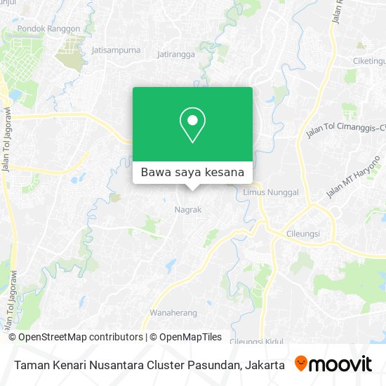 Peta Taman Kenari Nusantara Cluster Pasundan