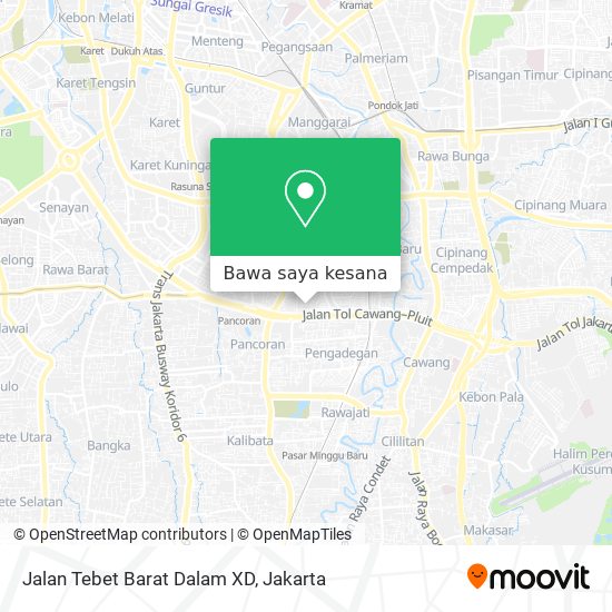 Peta Jalan Tebet Barat Dalam XD