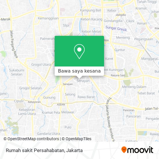 Peta Rumah sakit Persahabatan