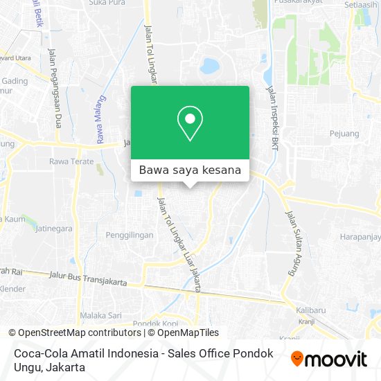 Peta Coca-Cola Amatil Indonesia - Sales Office Pondok Ungu