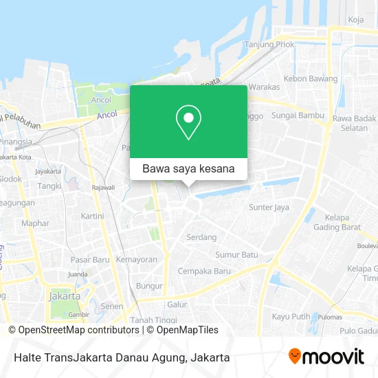 Peta Halte TransJakarta Danau Agung