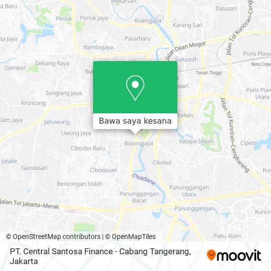 Peta PT. Central Santosa Finance - Cabang Tangerang