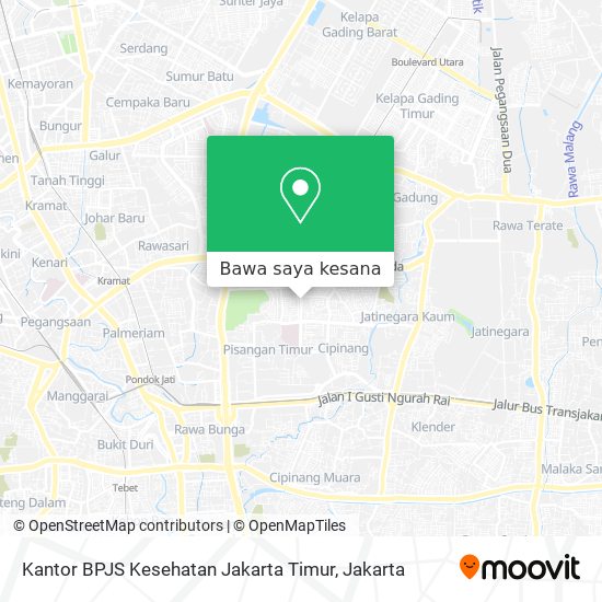 Peta Kantor BPJS Kesehatan Jakarta Timur