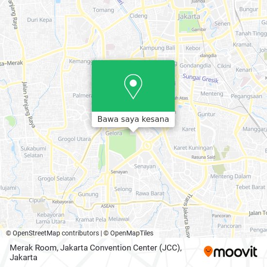 Peta Merak Room, Jakarta Convention Center (JCC)