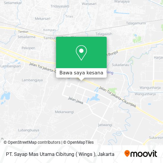 Peta PT. Sayap Mas Utama Cibitung ( Wings )