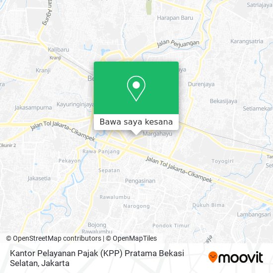 Peta Kantor Pelayanan Pajak (KPP) Pratama Bekasi Selatan