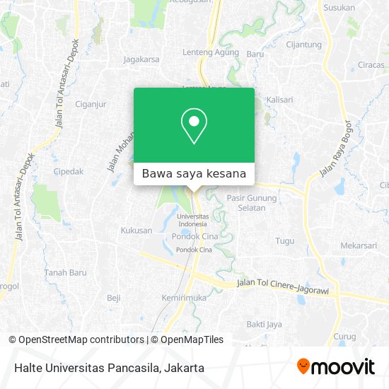 Peta Halte Universitas Pancasila