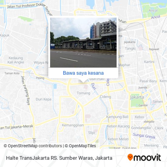 Peta Halte TransJakarta RS. Sumber Waras