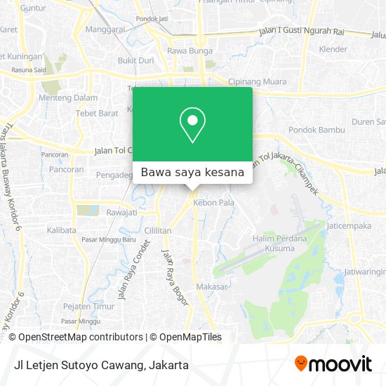 Peta Jl Letjen Sutoyo Cawang