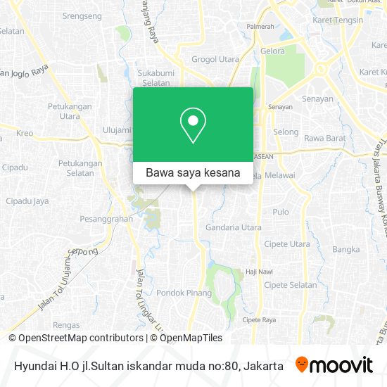 Peta Hyundai H.O jl.Sultan iskandar muda no:80