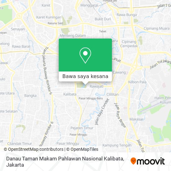 Peta Danau Taman Makam Pahlawan Nasional Kalibata