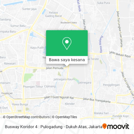 Peta Busway Koridor 4 : Pulogadung - Dukuh Atas