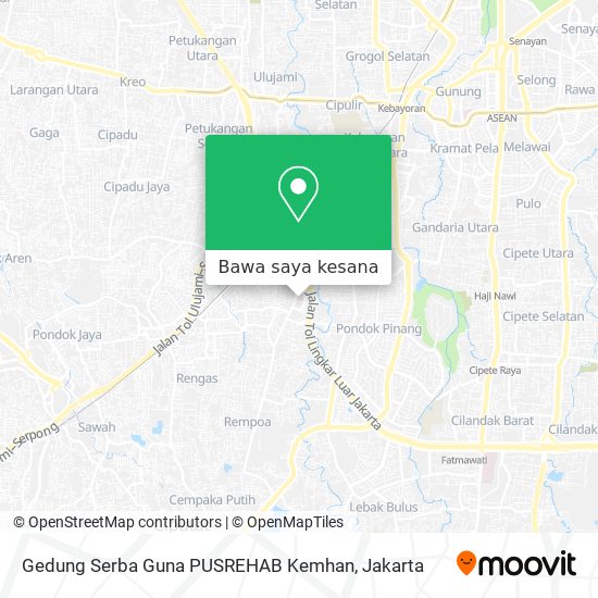Peta Gedung Serba Guna PUSREHAB Kemhan