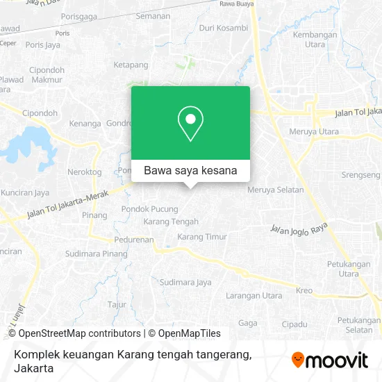 Peta Komplek keuangan Karang tengah tangerang