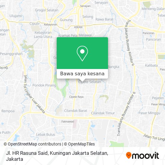 Peta Jl. HR Rasuna Said, Kuningan Jakarta Selatan