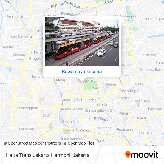 Peta Halte Trans Jakarta Harmoni