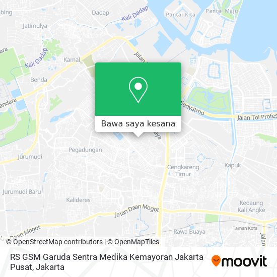 Peta RS GSM Garuda Sentra Medika Kemayoran Jakarta Pusat