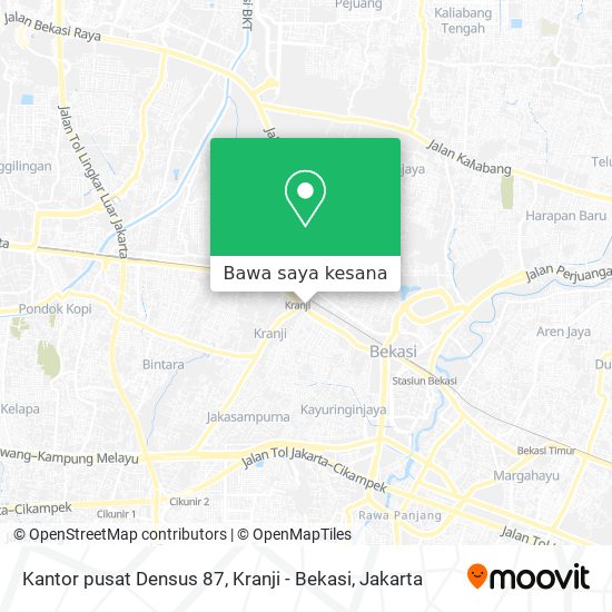 Peta Kantor pusat Densus 87, Kranji - Bekasi