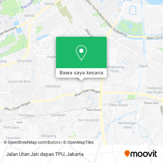 Peta Jalan Utan Jati depan TPU