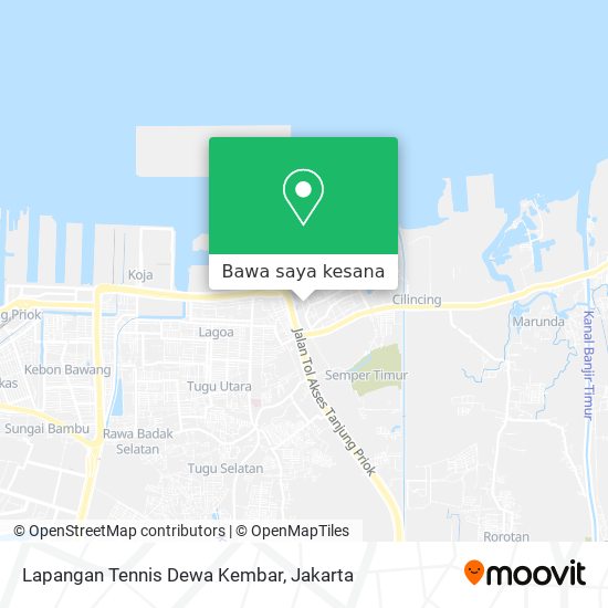 Peta Lapangan Tennis Dewa Kembar