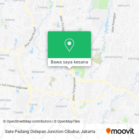 Peta Sate Padang Didepan Junction Cibubur