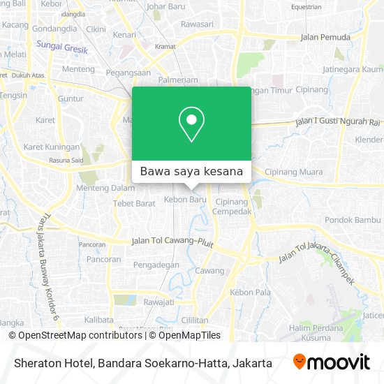 Peta Sheraton Hotel, Bandara Soekarno-Hatta