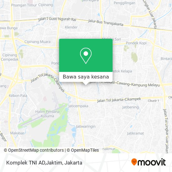 Peta Komplek TNI AD,Jaktim