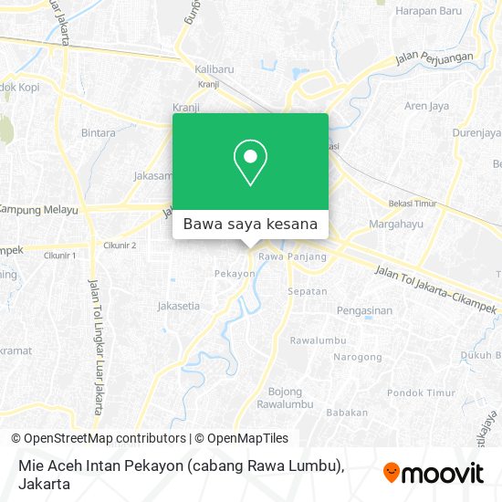 Peta Mie Aceh Intan Pekayon (cabang Rawa Lumbu)