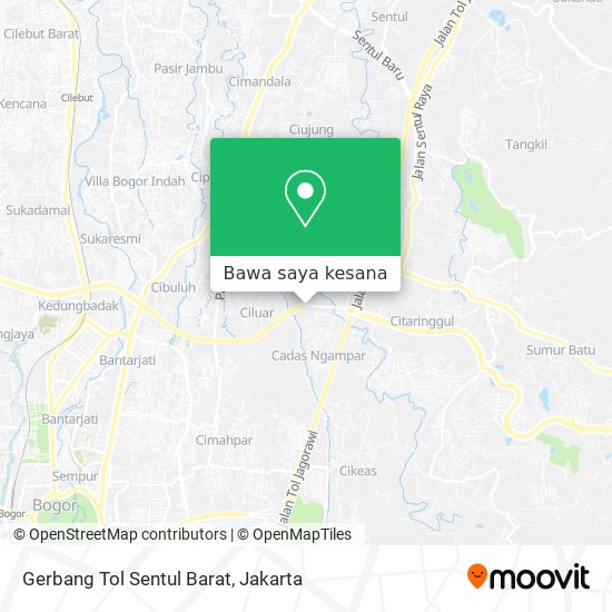 Peta Gerbang Tol Sentul Barat