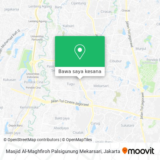 Peta Masjid Al-Maghfiroh Palsigunung Mekarsari