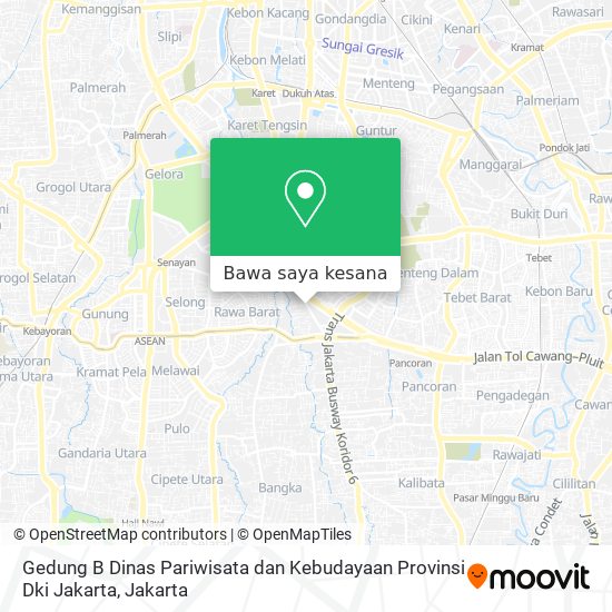 Peta Gedung B Dinas Pariwisata dan Kebudayaan Provinsi Dki Jakarta